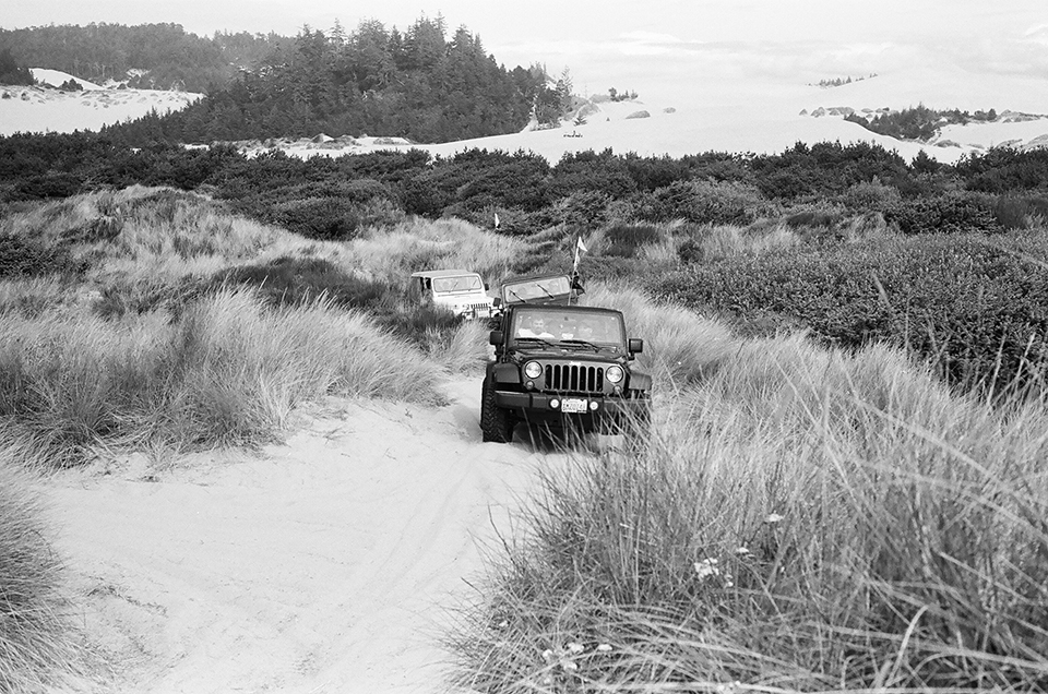 Jeeps in the dunes